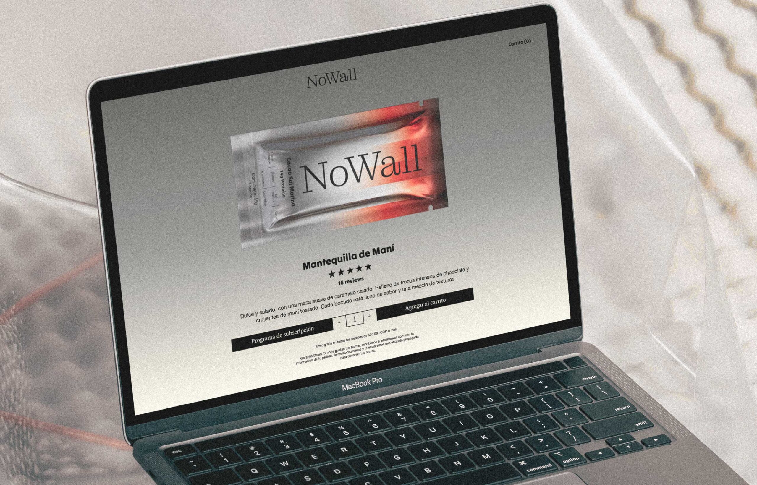 NoWall protein bar packaging design